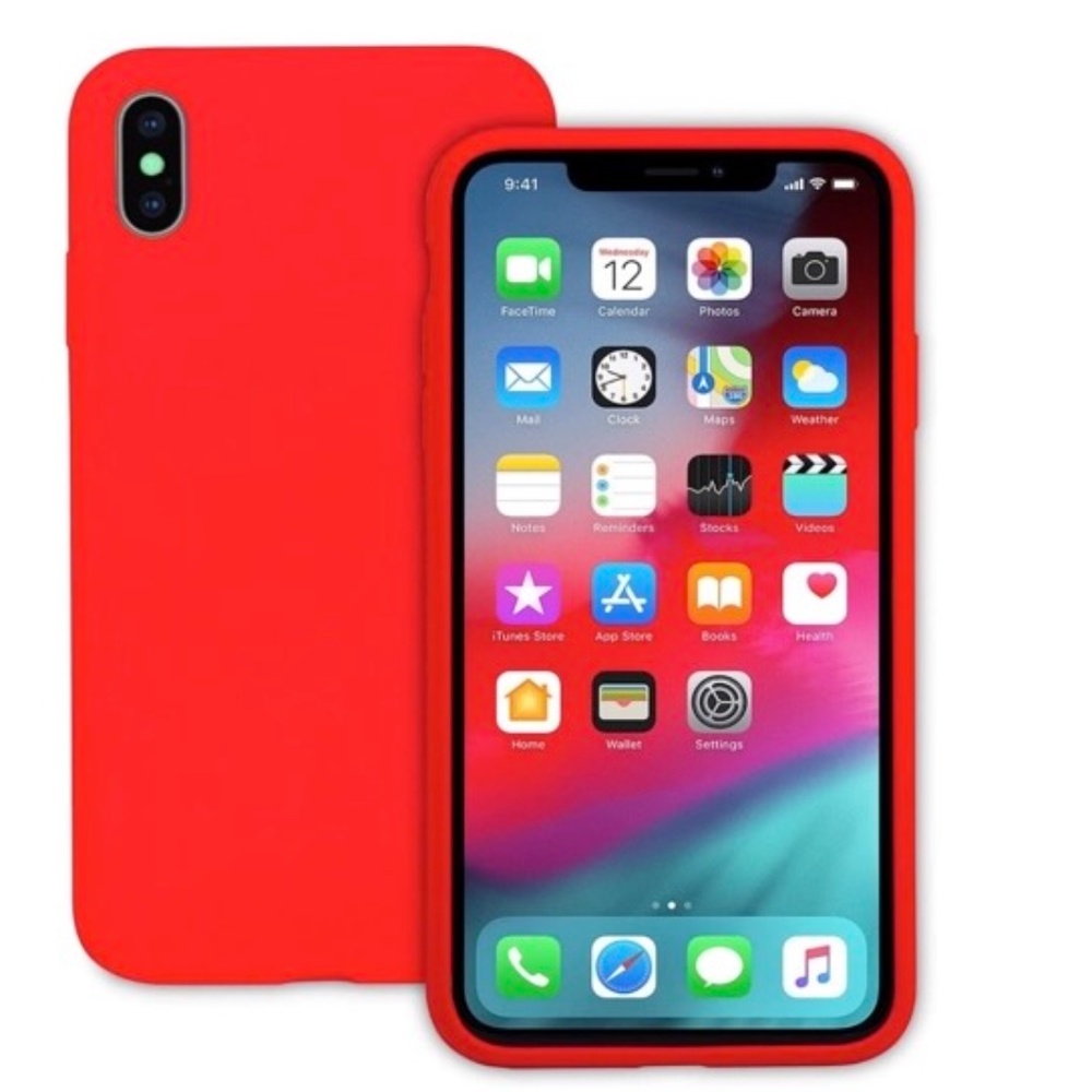 iPhone XS Mac red silicone case
